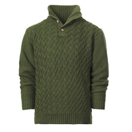 Gioberti Kids and Boys Mock Neck Pullover Knitted Sweater, Olive, Size 16
