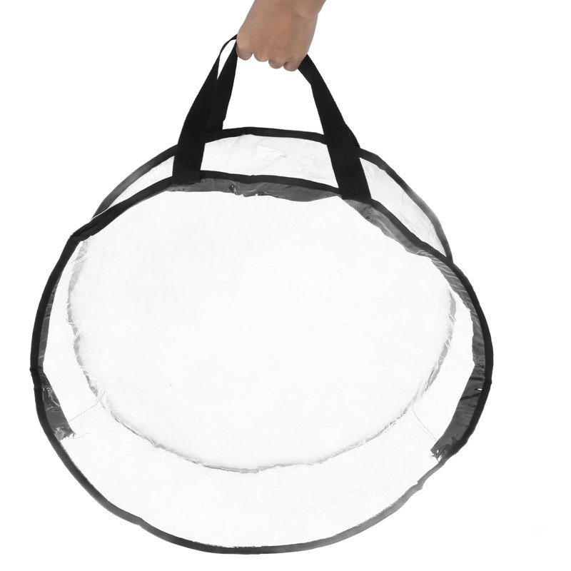 LABRIMP Space-saving Christmas Wreath Storage Bag Transparent View Large Wreath