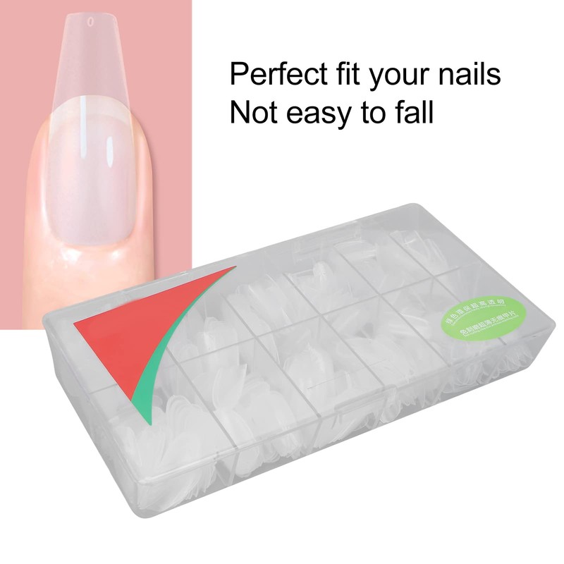 504 Puntas de Uñas Postizas Extralargas, Puntas de Uñas Artificiales
