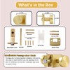 coolnews Brushed Gold Door Knob Passage Door Knobs Interior, Modern