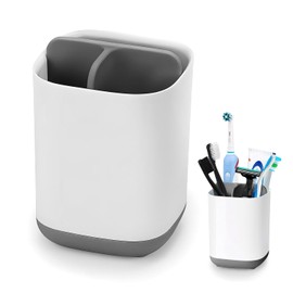 Organizador para Cepillos de Dientes 1pc, 3 Ranuras Porta Pasta de Dientes Desmontable, Soporte de Cepillo para Polvo de Dientes para Baño para Guardar Cepillos de Dientes y Dentífricos (Gris)