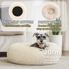 SEOUGEE Calming Donut Dog Bed, Fluffy Plush Round Cat Bed,