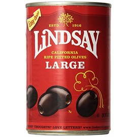 Lindsay Large California Ripe Pitted Olives 6 oz (Pack of 4) by Lindsay