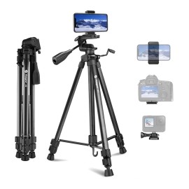 Fotopro Tripod for Camera 61" Compact Portable Lightweight Phone Tripod X2 Lite