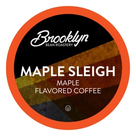 Brooklyn Beans Maple Flavored, Maple Sleigh Gourmet Coffee Pods, Compatible with 2.0 Keurig Coffee Pods Brewer, 72 Count
