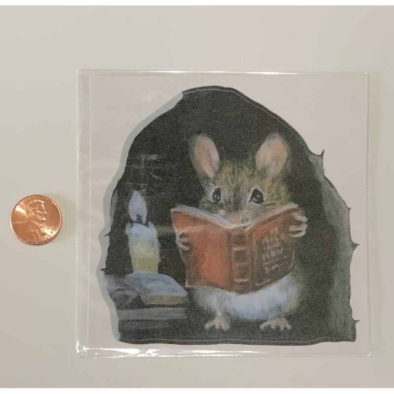 3D Wall Sticker Realistic Mouse Decal Miniature Mouse Hole Home