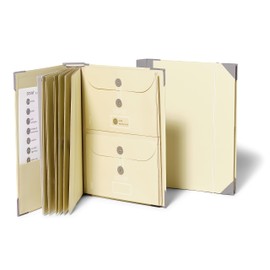 Savor | 2025 Updated Edition The Folio™ Document Organizer|Custom Dyed Cloth Bound Expanding File Folder for Important Papers, Emergency Binder,Birth Certificates,Social Security Cards, and Passports | Savor