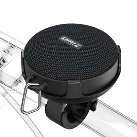 Inwa - Altavoces Bluetooth para bicicleta con modo de tarjeta TF, impermeable e inalámbrico, portátil, micrófono integrado para montar en bicicleta, ducha, senderismo, piscina, playa, golf (negro)
