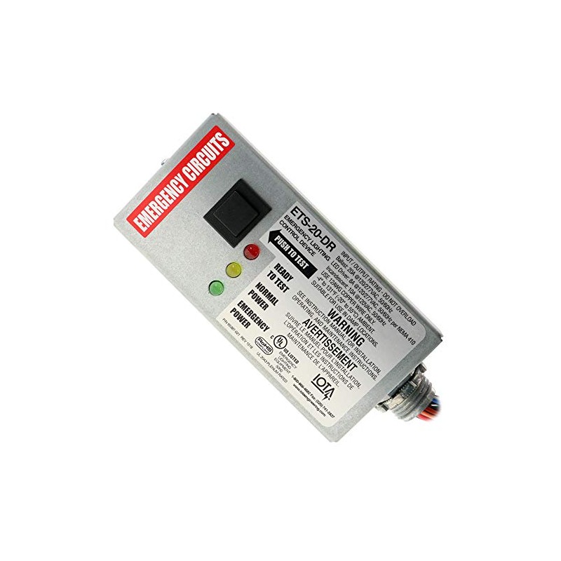 Iota ETS-20-DR Emergency Lighting Control Auxilliary Transfer Device, 120/277V