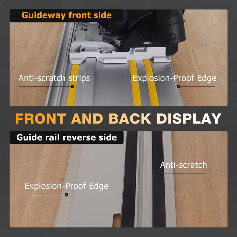 64" Track Saw Guide Rail Compatible for Festool Track Saw,