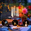 FPOO 8PCS Flameless Flickering Taper Candles with 2 Remote Control