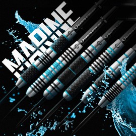 DESIGNA DARTS Corner Marine Steel Tip Dart Set | 80% Tungsten Barrel, M3, 30g (D0677)