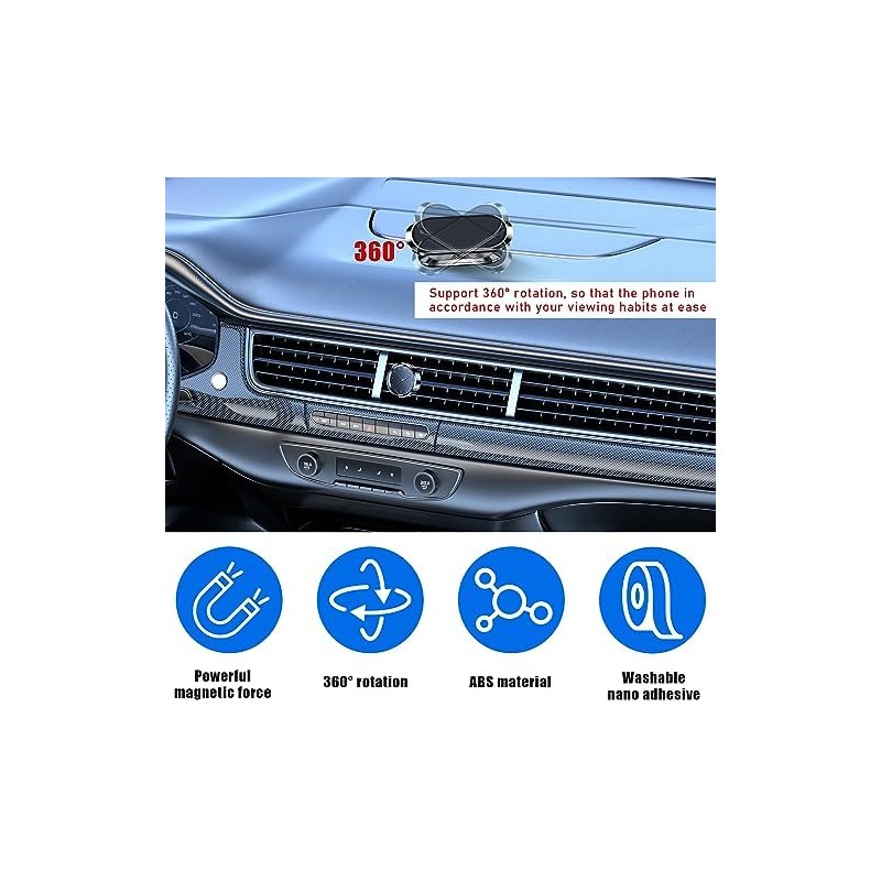 Ziciner - Soporte Magnético para Teléfono de Coche, 360 Ajustable