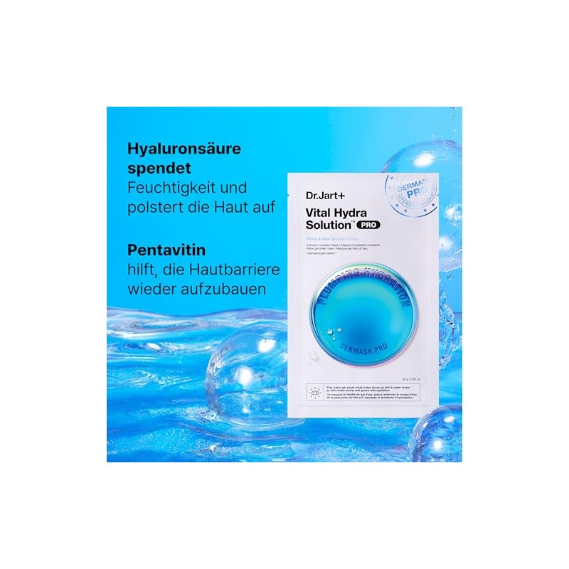 Dr.Jart+ Dermask Vital Hydra Solution Glow Face Mask with Hyaluronic