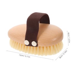 Gatuida Ergonomic Back Exfoliating Brush with Natural Bristles Nonslip Handle for Secure Grip Portable Bath Brush for Smooth Skin Easy to Clean and Maintain