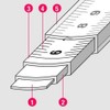 BMI 404341010 Pocket Tape in-Out with mm Graduation, Multi-Colour, 3