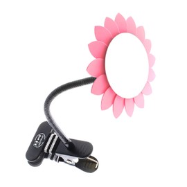 WatchYrBack WatchYrBack Clip-On Convex Desk and Cubicle Mirror to See Behind You. Pink Flower Design. Wide Angle View Clear Reflection. Real Glass Mirror. Clip to Monitor and Anywhere up to 2" Thick