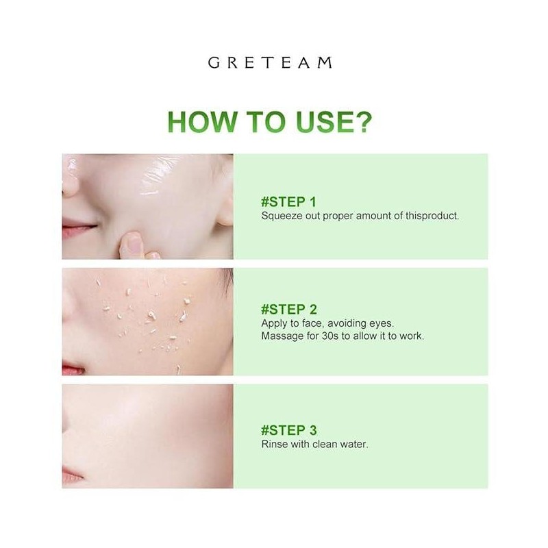 GreTeam Purifying Exfoliating Gel Deep Cleansing and Nourishing Moisture for