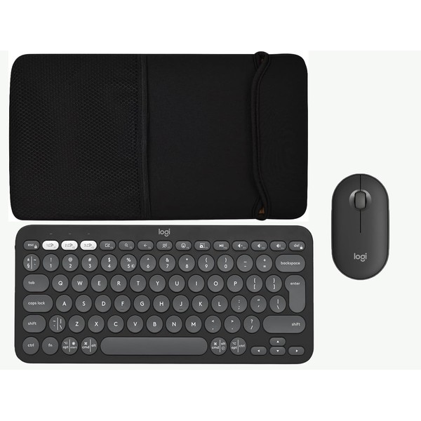 Amerbtech Tastaturhülle, weiche Neopren-Hülle, tragbare Tastaturtasche, Netztasche, stoßfest, wasserdicht, staubdicht,