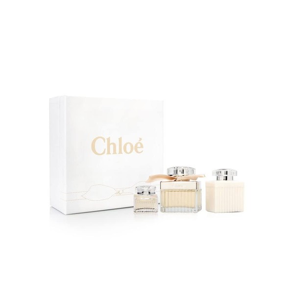 Chloe by Parfums Chloe for Women 3 Piece Set Includes: 2.5 oz Eau de Parfum Spray + 3.4 oz Perfumed Body Lotion + 0.17 oz Eau de Parfum Collectible