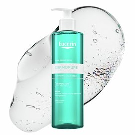 Eucerin Dermopure Clinical Purifying Cleanser 400ml, Facial Cleanser with Salicylic Acid & AHA/PHA, Cleanser for Sensitive, Oily Skin, Non-Comedogenic Face Wash