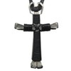 Black Horseshoe Nail Cross Necklace
