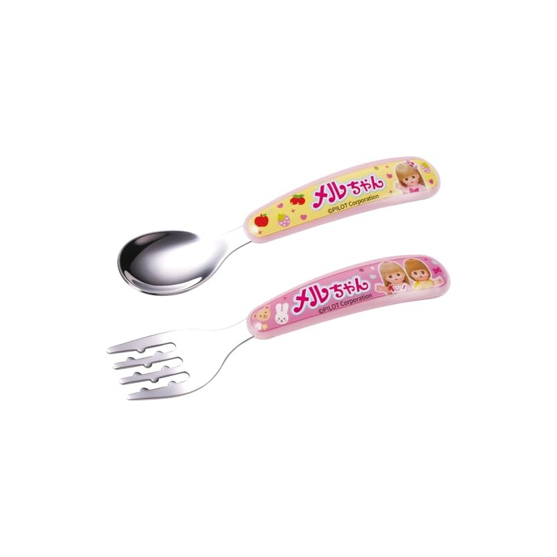 Skater SFBS1-A Children's Stainless Steel Spoon, Fork Set, Weaning Spoon,
