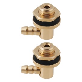 ECSiNG 2Pcs Brass Fuel Tank Nipple 90 Degree M8 Threaded Fuel Line Connector Suitable for Most Models of Aircraft Ships and Cars(L18xW14xD4.5mm)