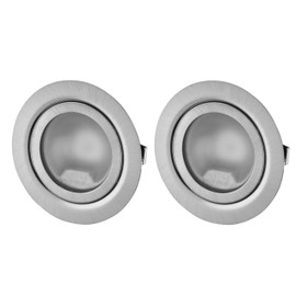 ADAKAT Pack of 2 Full Metal Recessed Spotlights G4 12 V Glass Cover