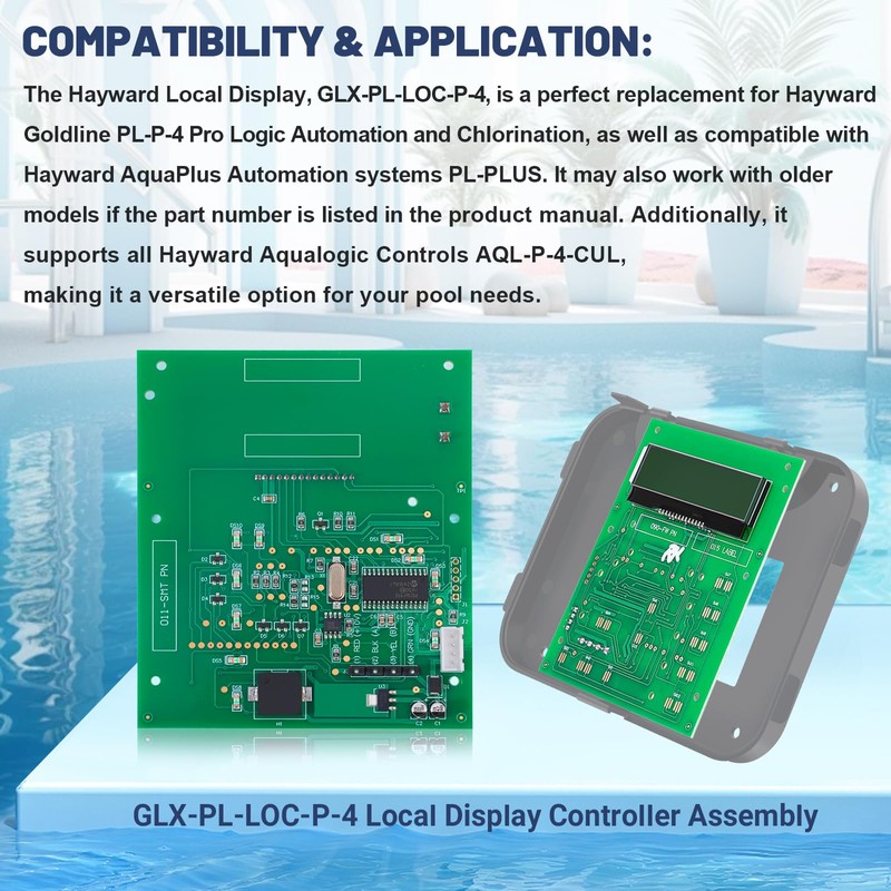 GLX-PL-LOC-P-4 Local Display Control Board Replacement for Hayward PL-P-4 Goldline