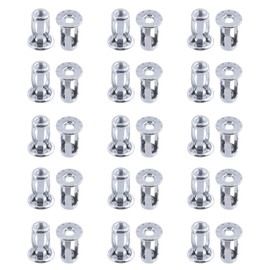 Keadic 30pcs M4 x 20 Jack Nut Set, Nutserts Jacknut Srew Anchor Threaded Insert Petal Nuts Rivnut Blind for Plastic Hardboard Polywood Pressboard