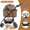 Pet Stroller,Dog Stroller for Small Medium Dogs Cats,3 Wheels,Foldable,with Breathable