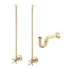 Classic P-Trap Water Supply Kit In Satin Brass Finish