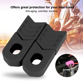 Bike Crank Protector, Crank Protector for Bicycle Crank Protector 1 Peer (Black)