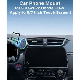 AbeeyGeomarn Car Phone Holder for 2017 2018 2019 2020 2021 2022 Honda CR-V Accessories 15W Fast Wireless Charger Screen Fixed Clip Cell Phone Mount Hands-Free 360 Degree Rotation (5/7 Inch)