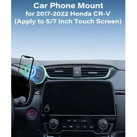 AbeeyGeomarn Car Phone Holder for 2017 2018 2019 2020 2021 2022 Honda CR-V Accessories 15W Fast Wireless Charger Screen Fixed Clip Cell Phone Mount Hands-Free 360 Degree Rotation (5/7 Inch)