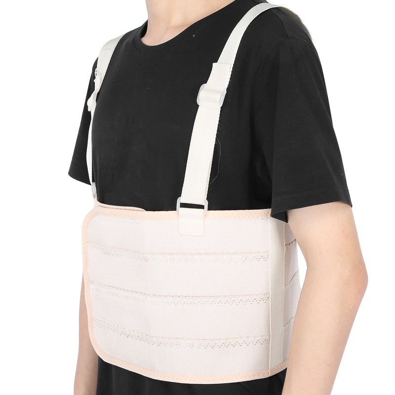 Rib Fracture Strap Adjustable Chest Support Brace Breathable Lumbar Protector