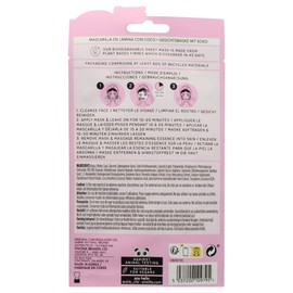 Oh K! Oh K! Sheet Mask - Coconut - Moisturizing Face Mask - Hydrating Face Sheets - Rich in Hyaluronic Acid, Peach Extract - Korean Skincare - 1 Pc