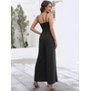 ANRABESS Women Jumpsuit V Neck Spaghetti Strap Wide Leg Jumper