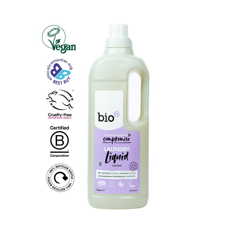 Bio-D Laundry Liquid Lavender Concentrated Non Bio 1 Litre