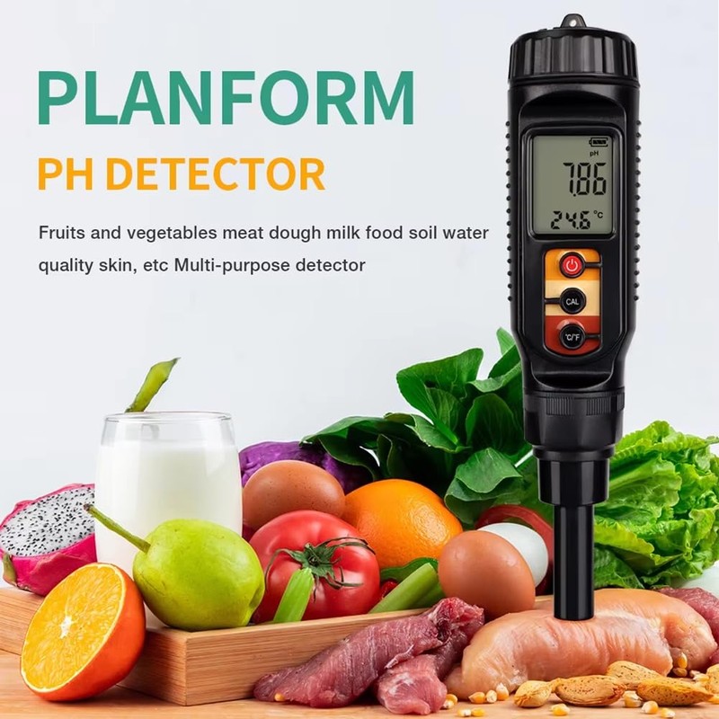 Snblzhef Digital Food PH Meter 0.00-14.00 Digital Acidity Tester for