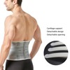 XL Back Brace Grey Breathable Removable Lumbar Support Back Brace