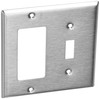 Leviton 2-Gang 1-Toggle, Decora/GFCI Device Combination Wallplate, Device Mount, S126,