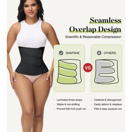 SHAPSHE Waist Trainer for Women Postpartum Waist Binder Waist Cincher Corset Shapewear Stomach Wrap