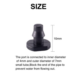 LIKOSO Drip Irrigation Kit for Tubing Adapter - Lock Barbed Hose Connector to 47 Pipe End Plugs (fits 4mm / 7mm ID) Garden Irrigation Sprinkler System Faucet Fittings - Pack of 100