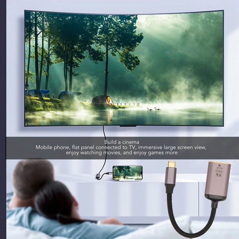 USB C to Mini DisplayPort Adapter 8K 60Hz Plug and