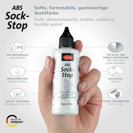 Viva Decor ABS Sock Stop Set (4 x 82 ml, Black is Beautyful) Stopper for Socks - Non-Slip Nubs for Socks - Socks Stop - Non-Slip for Socks - ABS Colour - Made in Germany