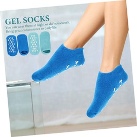 Beavorty 2 Pairs Gel Socks Cracked Heel Socks Reusable Moisturizing Socks Essential Oil Socks Spa Sock Women's Socks & Hosiery Foot Care Covers Moisture Absorption Miss Lotion Vegetable Gel