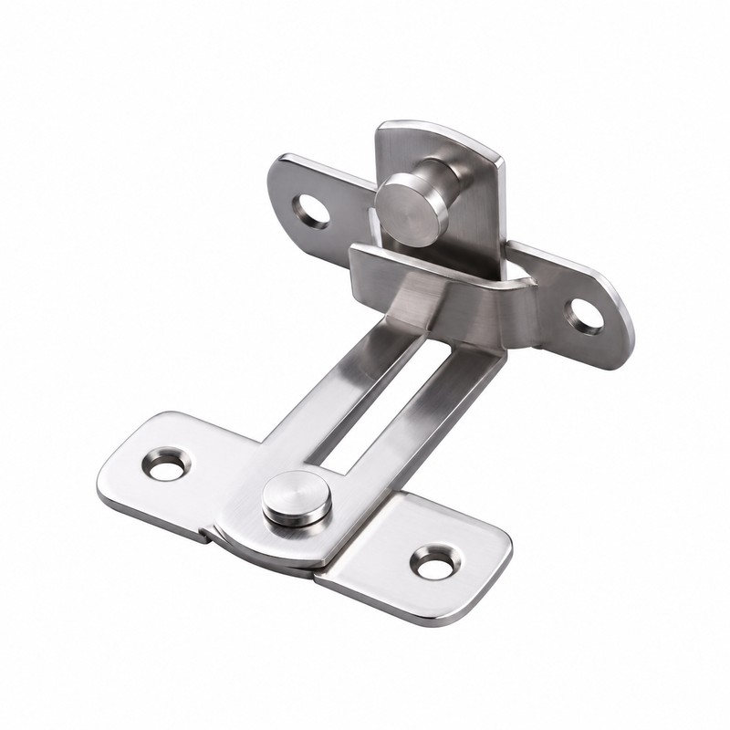 90-Degree Barn Door Latch for Right-Angle Doors – Stainless Steel