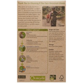 If You Care - Haushalt Handschuh-Latex-Baumwollmenge zeichnete 1 Paar - Mittel